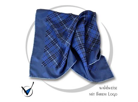 Tuch Kollektion Dessin 43-2A - Blau mit hellblauen Streifen