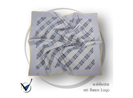 Tuch Kollektion Dessin 43-3B - Grau mit gelben Streifen