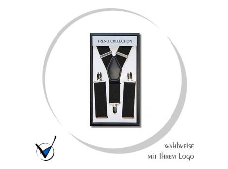 Hosenträger elastisch - Farbe 20, SCHWARZ