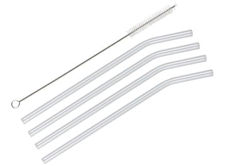 Cilio Glastrinkhalme VETRO 4er Set gebogen