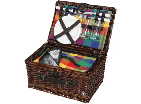 Cilio Picknick-Korb BELLANO dunkelbraun