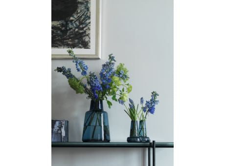 Holmegaard Flora Vase langer Hals blau 12cm
