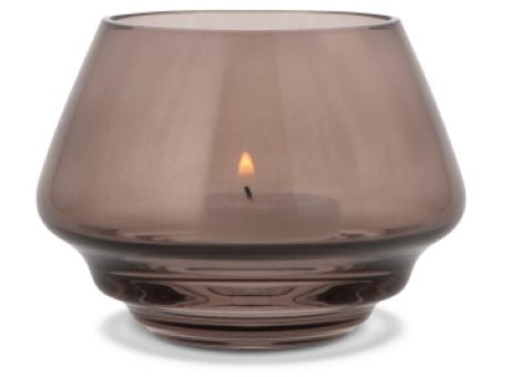 Holmegaard Flow Teelichthalter smoke 10cm