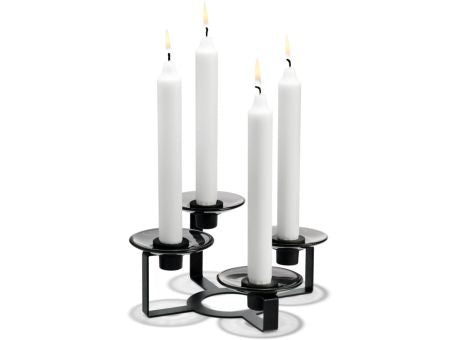Holmegaard LUMI Kerzenständer 4-armig schwarz