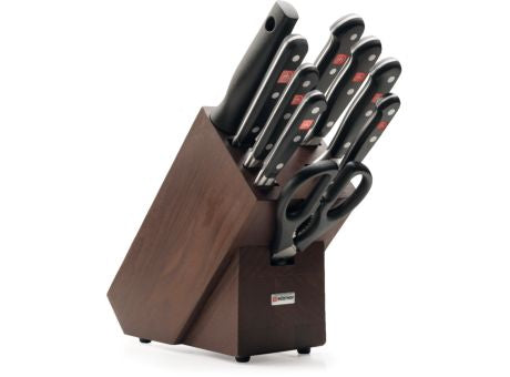 Wüsthof CLASSIC Messerblock Eschenholz braun mit 9 Teilen