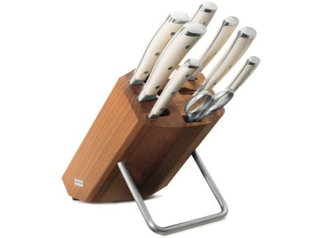 Wüsthof CLASSIC IKON CREME Messerblock Thermobuchenholz mit 8 Teilen