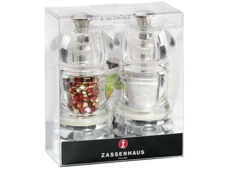 Zassenhaus Set Pfeffermühle und Salzmühle Berlin 12cm Acryl
