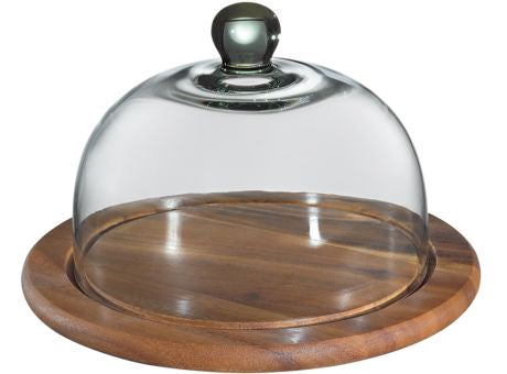 Zassenhaus Käseglocke mit Glasdeckel Akazie 30cm
