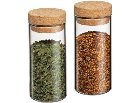 Zassenhaus Gewürzgläser 2er Set mit Korkdeckel 100ml