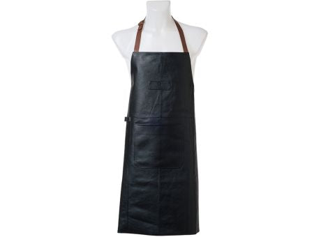 Zassenhaus Latzschürze Leder schwarz