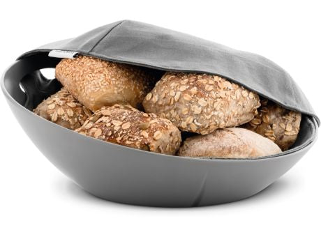 Rosendahl Grand Cru Brotkorb staubgrau Melamin mit Serviette staubgrau