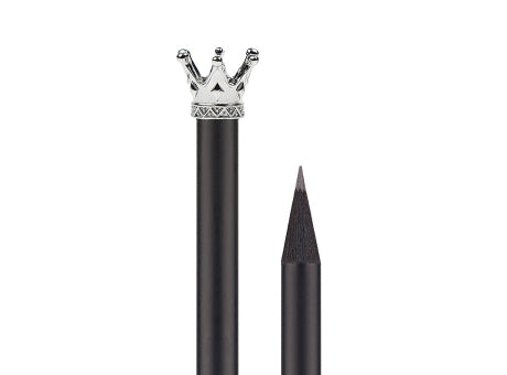 Bleistift, schwarzer Bleistift mit Krone