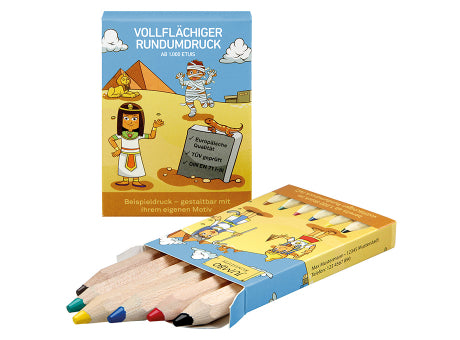 JUMBO Buntstifte, 6er Set, inklusive Rundumdruck