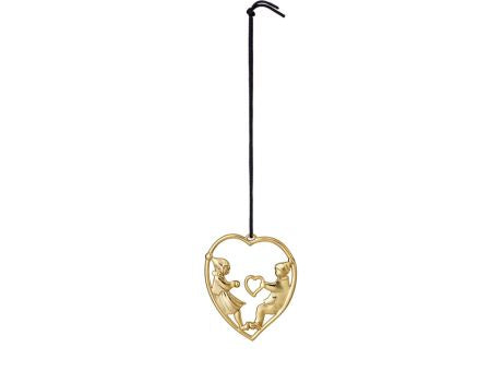 Rosendahl Weihnachten Christbaumanhänger Engel trägt Herz gold