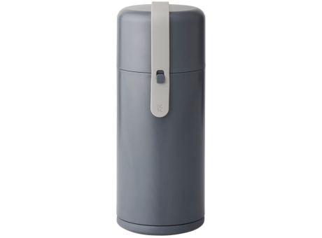 RIG-TIG KEEP-IT COOL Wasserflasche grey mit blue/grey/misty rose silicone band