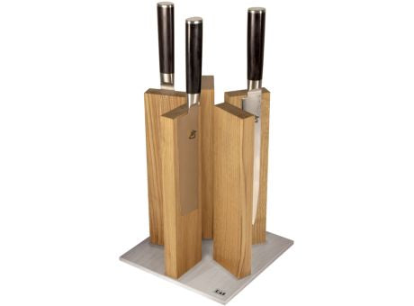 KAI Magnet-Messerblock Stonehenge" Edelstahl/Eiche "
