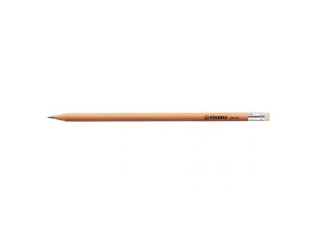 STABILO Grafitstift natur mit Radiergummi