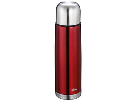 Cilio Isolierflasche COLORE 0 5L metallic rot