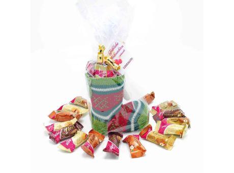 Nikolausstiefel Nougat, 70g, mit Grußkarte