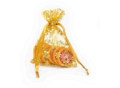 Organzasäckchen Christmas gold individuell, neutral