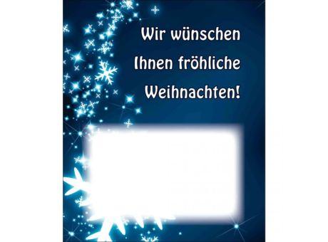 Organzasäckchen Christmas silber mit Kärtchen