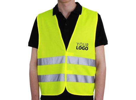 Warnweste Security 2 Meter Abstand - Mit eigenem Logo vorne