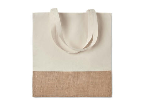 Einkaufstasche mit Jutebesatz