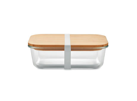 Lunchbox Glas mit Bambus