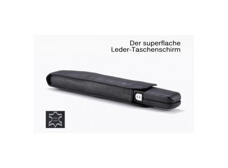 Der superflache Ledertaschenschirm vollautomatisch