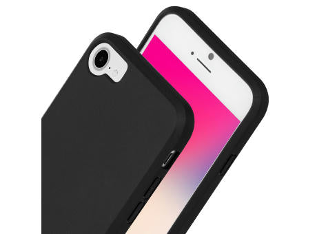 Handy Hülle iPhone™ 6/6s/7/8/SE(2020/2022) Black Series Soft Case TPU Silikon mit Mikrofaser Innenseite matt schwarz