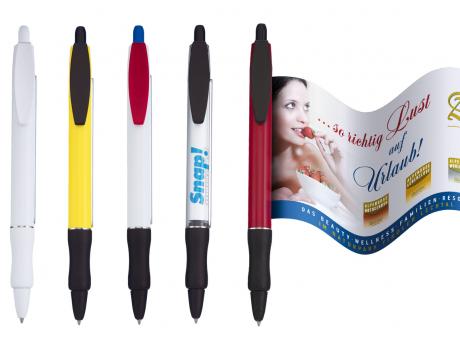 Info-Pen Basic Made in Germany Kugelschreiber mit ausziehbarer Werbefahne