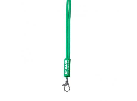 Rundes Schlauch-Lanyard Umhängeband mit verstellbarer Schaumstoff-Hülse