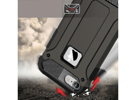 Handy Hülle iPhone™ 7/8/SE(2020/2022) Elephant Rugged Case PC Plastic/TPU Silicone schwarz