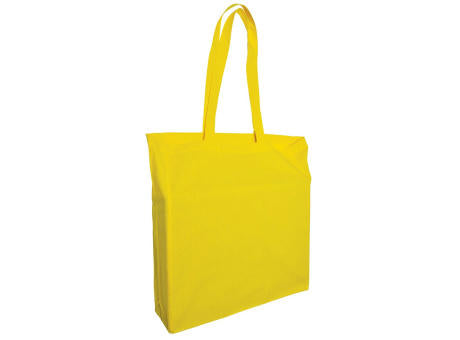 Baumwolltaschen mit langen Henkeln und Bodenfalte, 140 gr/m²
