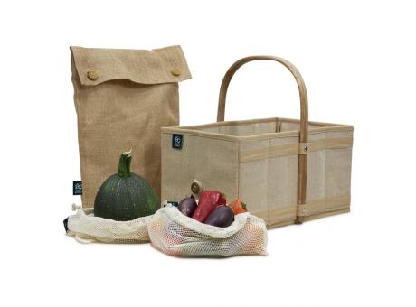 Einkaufskorb „Handle-Box Nature“ mit zwei Obst- u. Gemüsebeuteln