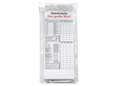 Würfelspiel "Der große Wurf" im Etui