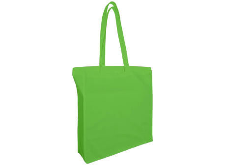 Baumwolltaschen mit langen Henkeln und Bodenfalte, 140 gr/m²
