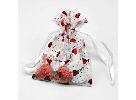 Organzasäckchen "Your Heart", neutral, indiv. Taler