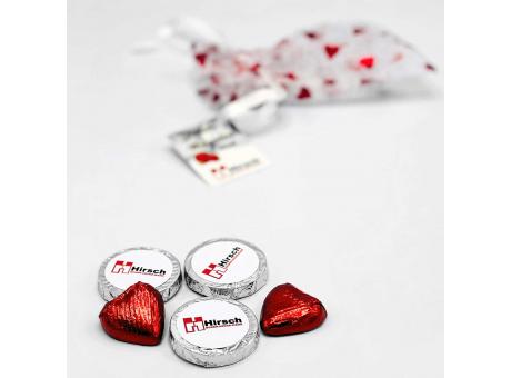 Organzasäckchen "Your Heart", mit Karte, indiv. Taler