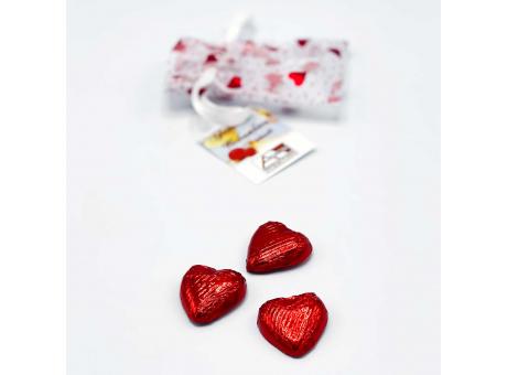 Organzasäckchen "Heart", mit Karte