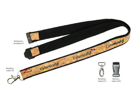 Lanyard mit Korkbesatz