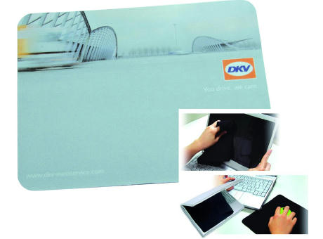 3 in 1 Mikrofasermousepad mit Rubberrückseite