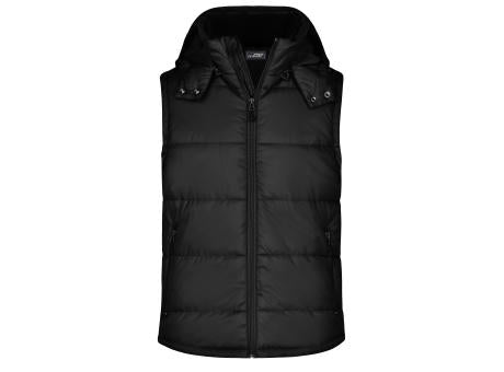 Men's Padded Vest - Modische Steppweste mit abnehmbarer Kapuze