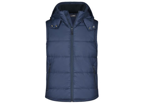 Men's Padded Vest - Modische Steppweste mit abnehmbarer Kapuze