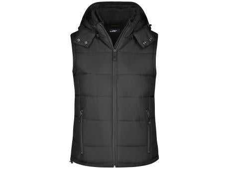 Ladies' Padded Vest - Modische Steppweste mit abnehmbarer Kapuze