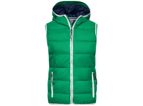 Ladies' Maritime Vest - Modische Steppweste mit angeschnittener Kapuze