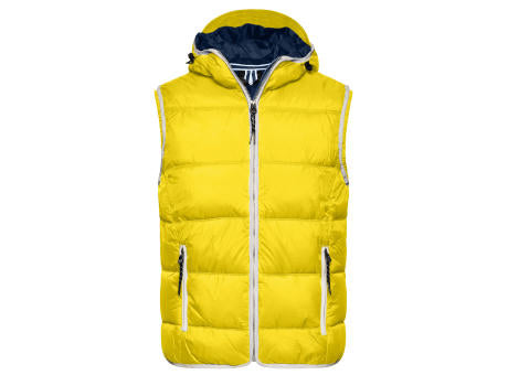 Men's Maritime Vest - Modische Steppweste mit angeschnittener Kapuze