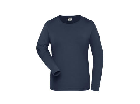 Ladies' ORGANIC Stretch-Longsleeve Work - SOLID -   OCS Blended - Langarm-Shirt aus weichem Elastic-Single Jersey