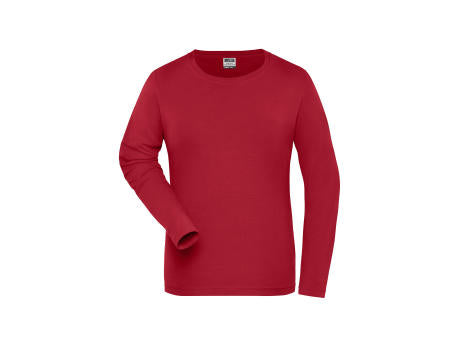 Ladies' ORGANIC Stretch-Longsleeve Work - SOLID -   OCS Blended - Langarm-Shirt aus weichem Elastic-Single Jersey