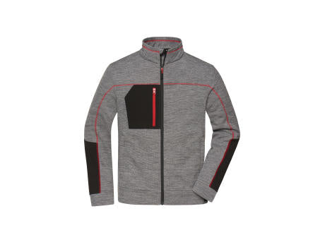 Men's Structure Fleece Jacket   GRS - Pflegeleichte Strick-Fleecejacke für Arbeit und Freizeit